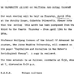 Announcements, 1973-04-11. ...
