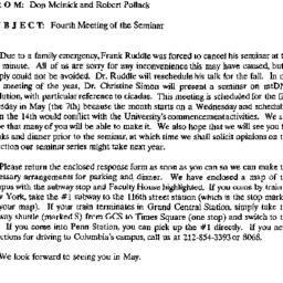 Announcements, 1991-05-07. ...