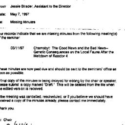 Correspondence, 1997-05-07....