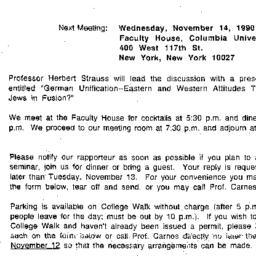 Announcements, 1990-11-14. ...