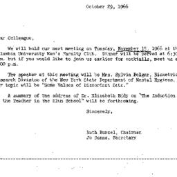 Correspondence, 1966-10-29....
