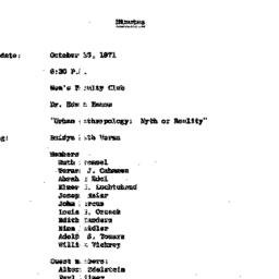 Minutes, 1971-10-25. Conten...