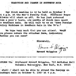 Announcements, 1968-10-09. ...