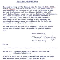 Announcements, 1965-04-12. ...