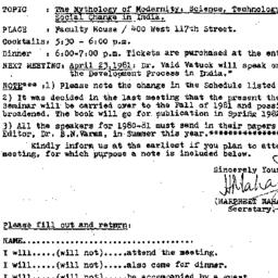 Announcements, 1981-03-12. ...