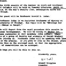 Announcements, 1971-03-03. ...
