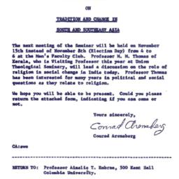 Announcements, 1966-11-08. ...