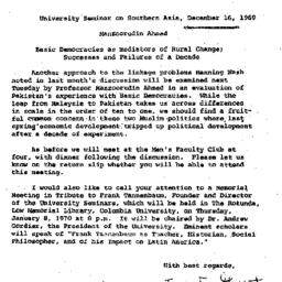 Announcements, 1969-12-08. ...