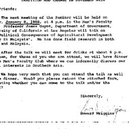 Announcements, 1967-12-18. ...
