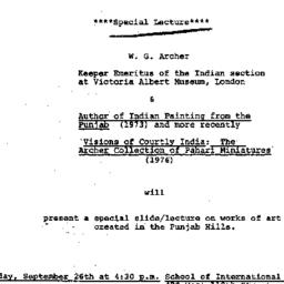 Announcements, 1977-09-13. ...