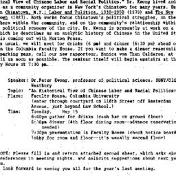 Announcements, 1990-05-15. ...