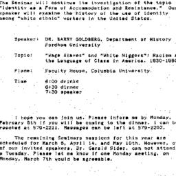 Announcements, 1988-02-09. ...