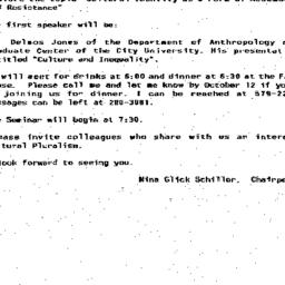 Announcements, 1987-10-13. ...