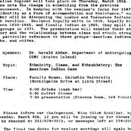 Announcements, 1987-03-10. ...