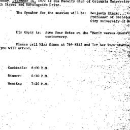Announcements, 1972-12-04. ...