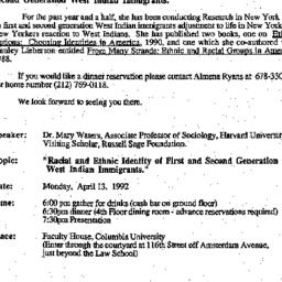 Announcements, 1992-04-13. ...