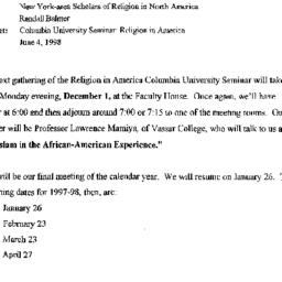 Announcements, 1997-12-01. ...