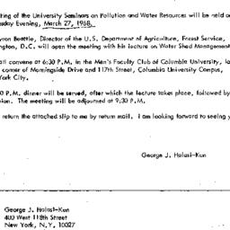 Announcements, 1968-03-11. ...