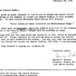 Announcements, 1979-02-28. ...