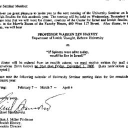 Announcements, 2000-11-09. ...