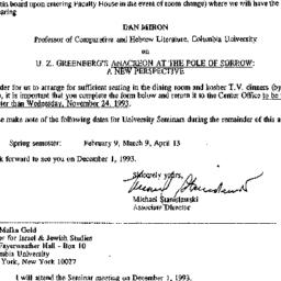 Announcements, 1993-11-15. ...