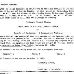 Announcements, 1986-11-18. ...