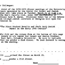 Announcements, 1971-03-08. ...