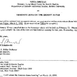 Announcements, 1999-02-16. ...