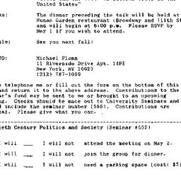 Announcements, 1995-04-20. ...