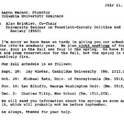 Correspondence, 1995-07-21....