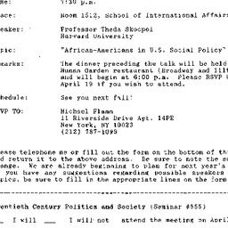 Announcements, 1993-04-02. ...