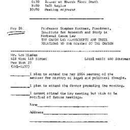 Announcements, 1964-05-26. ...