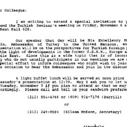 Announcements, 1992-11-06. ...