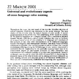 Minutes, 2001-03-22. Langua...