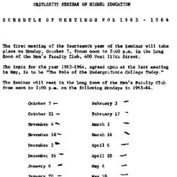 Announcements, 1963-10-07. ...