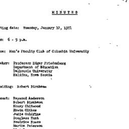 Minutes, 1971-01-12. Higher...