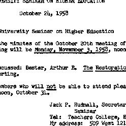 Minutes, 1958-10-24. Higher...