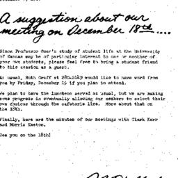 Announcements, 1967-12-07. ...