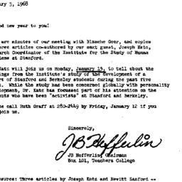 Announcements, 1968-01-03. ...