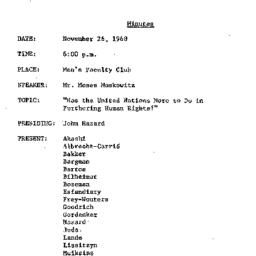Minutes, 1968-11-26. The Pr...