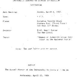 Announcements, 1989-04-12. ...