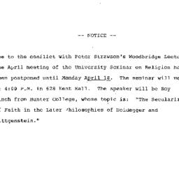 Announcements, 1983-04-18. ...