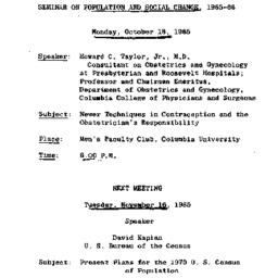 Announcements, 1965-10-05. ...