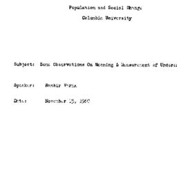 Speaker's paper, 1960-1...