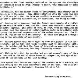 Minutes, 1953-10-26. Social...