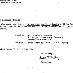 Announcements, 1982-02-10. ...