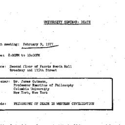 Announcements, 1977-02-09. ...