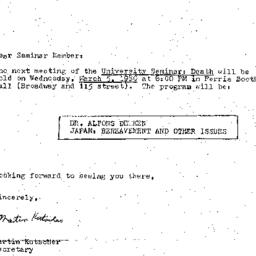 Announcements, 1980-03-05. ...