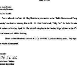 Correspondence, 1998-04-14....