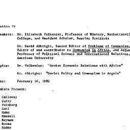 Minutes, 1984-02-16. Commun...